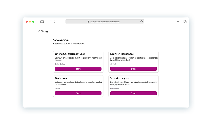 Feature overzicht mockup